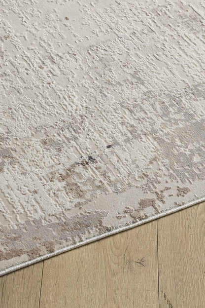 Subtle Beige Echoes Abstract Rug - NV004