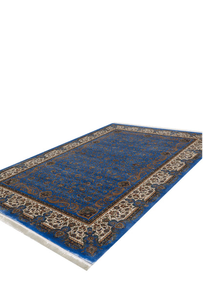 Antique Majesty Traditional Silk Rug - Blue - 2035