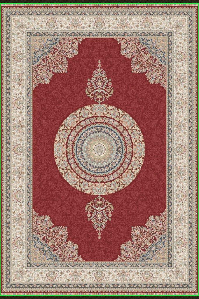 Artisan Essence Medaillonteppich aus Seide – Rot – 1144B 