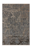 Açık renk zemin üzerine modern, soyut desenlere sahip, krem ve gri tonlarında Agartha AG046 salon halısı.