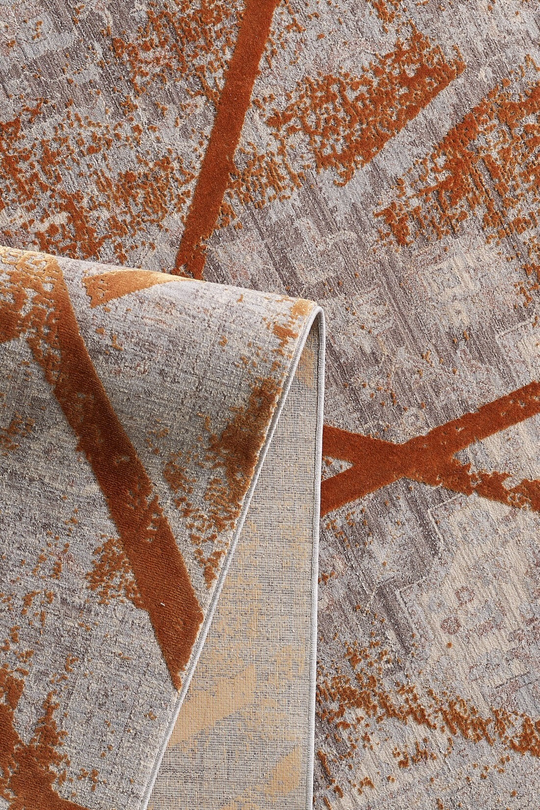 Dominant Lineage Moderner Teppich – Orangerot – HRD007 