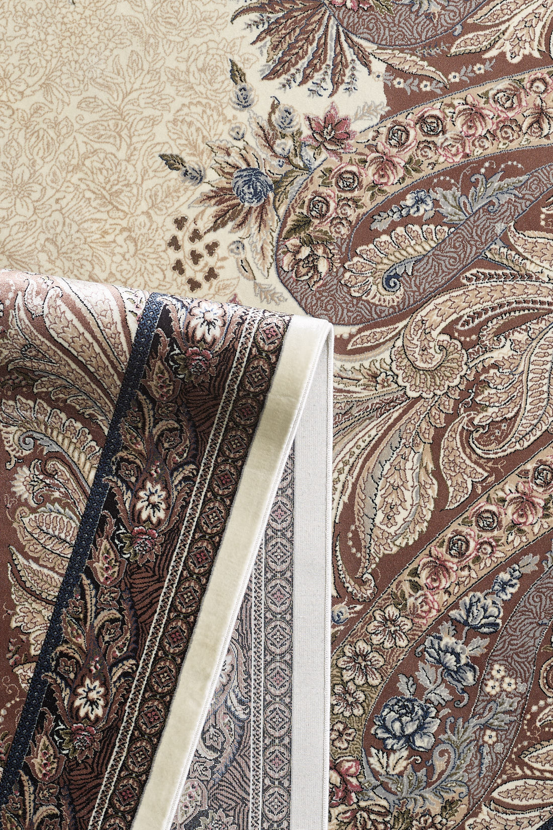 Old World Floral Türkischer Teppich – Taupe – 2219D 