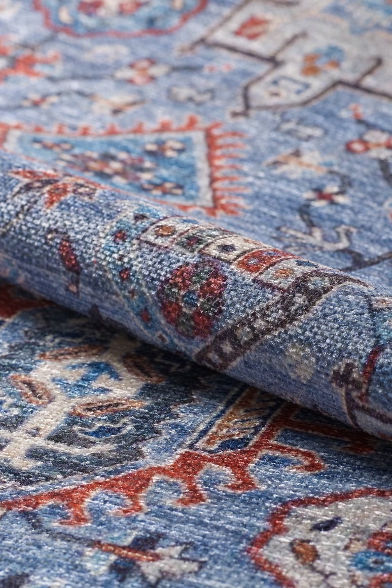Waschbarer Teppich Xanadu Handmade-Design Blue - LCC3013