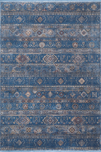 Bohemian Tracery Teppich – Blau – 2221B 