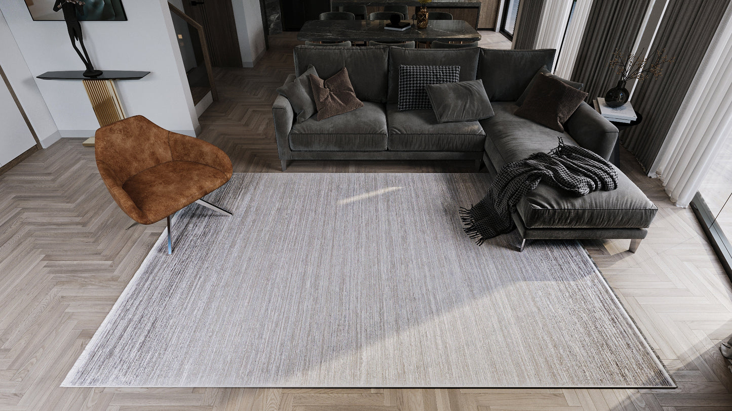 Muted Palette Grey Ombre Rug - EW2636