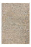 Açık renk zemin üzerine geometrik ve soyut desenlerle işlenmiş modern Natura salon halısı