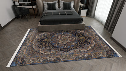 Time-Honored Palace Traditional Silk Rug - Dark - 2029