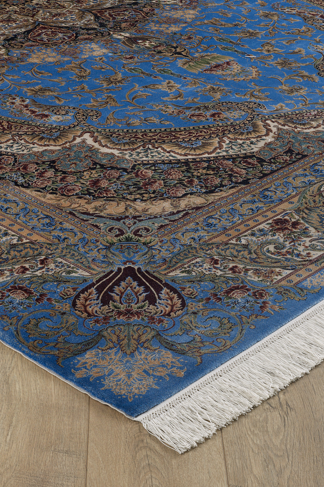 Time-Honored Palace Traditional Silk Rug - Blue - 2030
