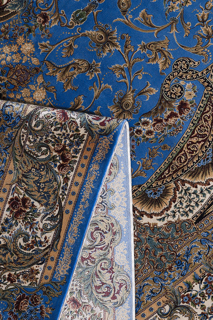 Time-Honored Palace Traditional Silk Rug - Blue - 2030