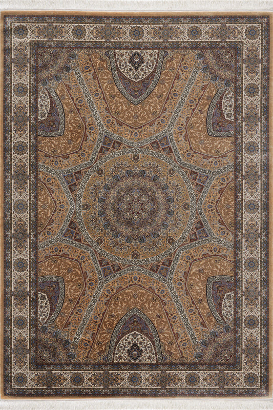 Dome Majesty Traditioneller Teppich – Haselnussbraun – 2038 