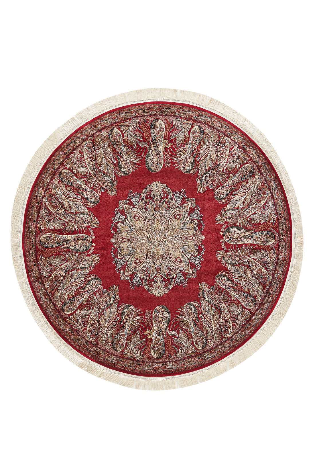 Old World Floral Turkish Rug - Crimson - 2219H
