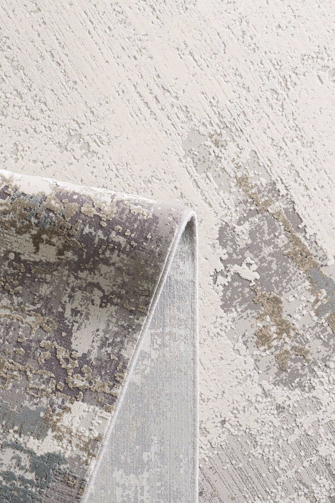 Abstract Blitz Premium-Teppich – Silber – M658D 
