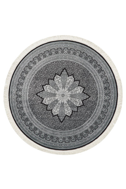 Istanbul Silk Medallion Rug - Obsidian - 1166D