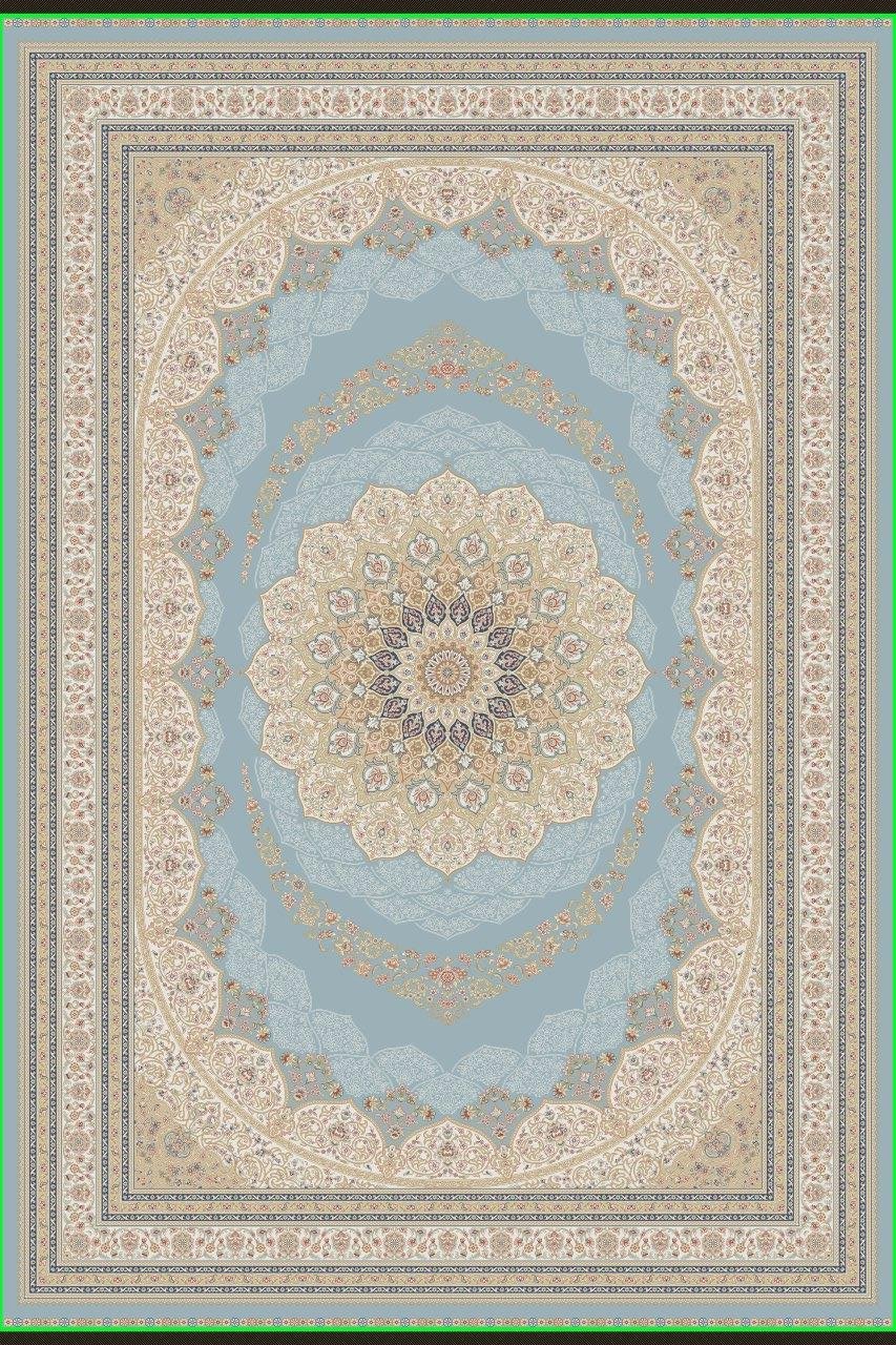 Aqua Marvel Medaillonteppich aus Seide – 1147D 