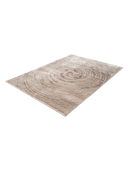 Bamboo Silk Beige & Brown Hand-Knotted Rug 5'7" x 7'9" ED102 – close-up texture