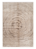 Bamboo Silk Beige & Brown Hand-Knotted Rug 5'7" x 7'9" ED102 – top view