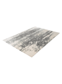 Bamboo Silk Gray & White Hand-Knotted Rug 5'7" x 7'10" ED104 – close-up texture