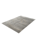 Bamboo Silk Gray & Khaki Hand-Knotted Rug 5'7" x 7'10" ED107 – close-up texture