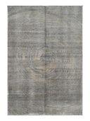Bamboo Silk Gray & Khaki Hand-Knotted Rug 5'7" x 7'10" ED107 – top view