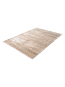Bamboo Silk Beige & Cream Hand-Knotted Rug 5'7" x 7'9" ED108 – close-up texture