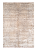 Bamboo Silk Beige & Cream Hand-Knotted Rug 5'7" x 7'9" ED108 – top view