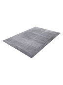 Bamboo Silk Gray Hand-Knotted Rug 5'7" x 8'1" ED110 – close-up texture
