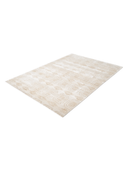 Bamboo Silk Beige & Cream Hand-Knotted Rug 5'6" x 7'10" ED112 – close-up texture