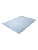 Bamboo Silk Blue Hand-Knotted Rug 5'7" x 7'10" ED115 – close-up texture