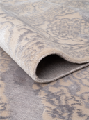 Heritage Gray & Taupe Hand-Knotted Rug 5'7" x 7'10" ED118 – rolled view