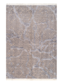 Heritage Gray & Taupe Hand-Knotted Rug 5'7" x 7'10" ED118 – top view