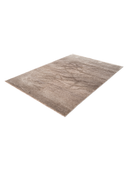 Bamboo Silk Beige & Taupe Hand-Knotted Rug 5'7" x 7'10" ED122 – close-up texture