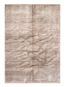 Bamboo Silk Beige & Taupe Hand-Knotted Rug 5'7" x 7'10" ED122 – top view