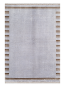 Almira Gray & Blue Hand-Knotted Rug 5'7" x 7'10" ED123 – top view