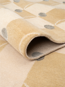 Almira Mustard & Beige Hand-Knotted Rug 5'7" x 7'10" ED125 – rolled view