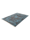 Heritage Turquoise & Brown Hand-Knotted Rug 5'7" x 7'10" ED127 – close-up texture