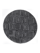 Kashmir Gray & Charcoal Hand-Knotted Rug 4'11" x 4'11" ED130 – top view