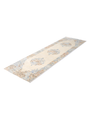 Bamboo Silk Cream & Beige Hand-Knotted Runner 2'9" x 9'9" ED134 – close-up texture