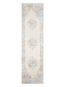 Bamboo Silk Cream & Beige Hand-Knotted Runner 2'9" x 9'9" ED134 – top view