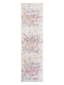 Bamboo Silk Cream & Pink Hand-Knotted Runner 2'8" x 9'10" ED136 – top view