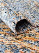 Bamboo Silk Blue & Beige Hand-Knotted Rug 2'7" x 4'11" ED139 – rolled view