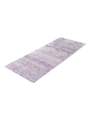 Bamboo Silk Lilac & Gray Hand-Knotted Runner 2'7" x 6'5" ED140 – close-up texture