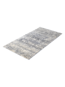 Bamboo Silk Gray & White Hand-Knotted Rug 2'7" x 5'1" ED141 – close-up texture