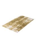 Bamboo Silk Mustard & Cream Hand-Knotted Rug 2'8" x 4'11" ED142 – close-up texture