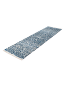 Heritage Blue & White Hand-Knotted Runner 2'8" x 9'10" ED145 – close-up texture