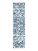 Heritage Blue & White Hand-Knotted Runner 2'8" x 9'10" ED145 – top view