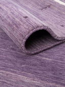 Loribaft Purple & Lilac Hand-Knotted Rug 2'9" x 4'10" ED146 – rolled view