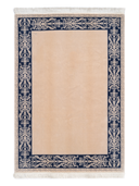 Almira Beige & Navy Hand-Knotted Rug 5'7" x 7'7" ED148 – top view