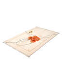 Almira Cream & Orange Hand-Knotted Rug 4' x 6'1" ED150 – close-up texture