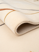 Almira Cream & Orange Hand-Knotted Rug 4' x 6'1" ED150 – rolled view