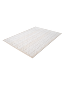 Kashmir White & Cream Hand-Knotted Rug 5'8" x 7'10" ED162 – close-up texture